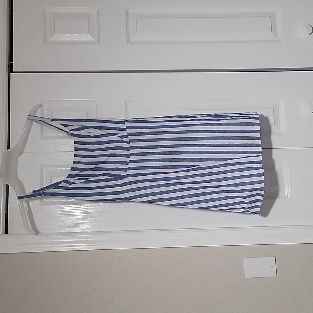 Old Navy Size Small adjustable Strap Blue and White Dress- Worn once